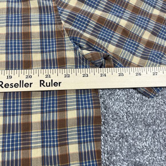 Pendleton Button Up Shirt Mens Large Santiam Cotton Plaid Outdoors Brown - Picture 10 of 10